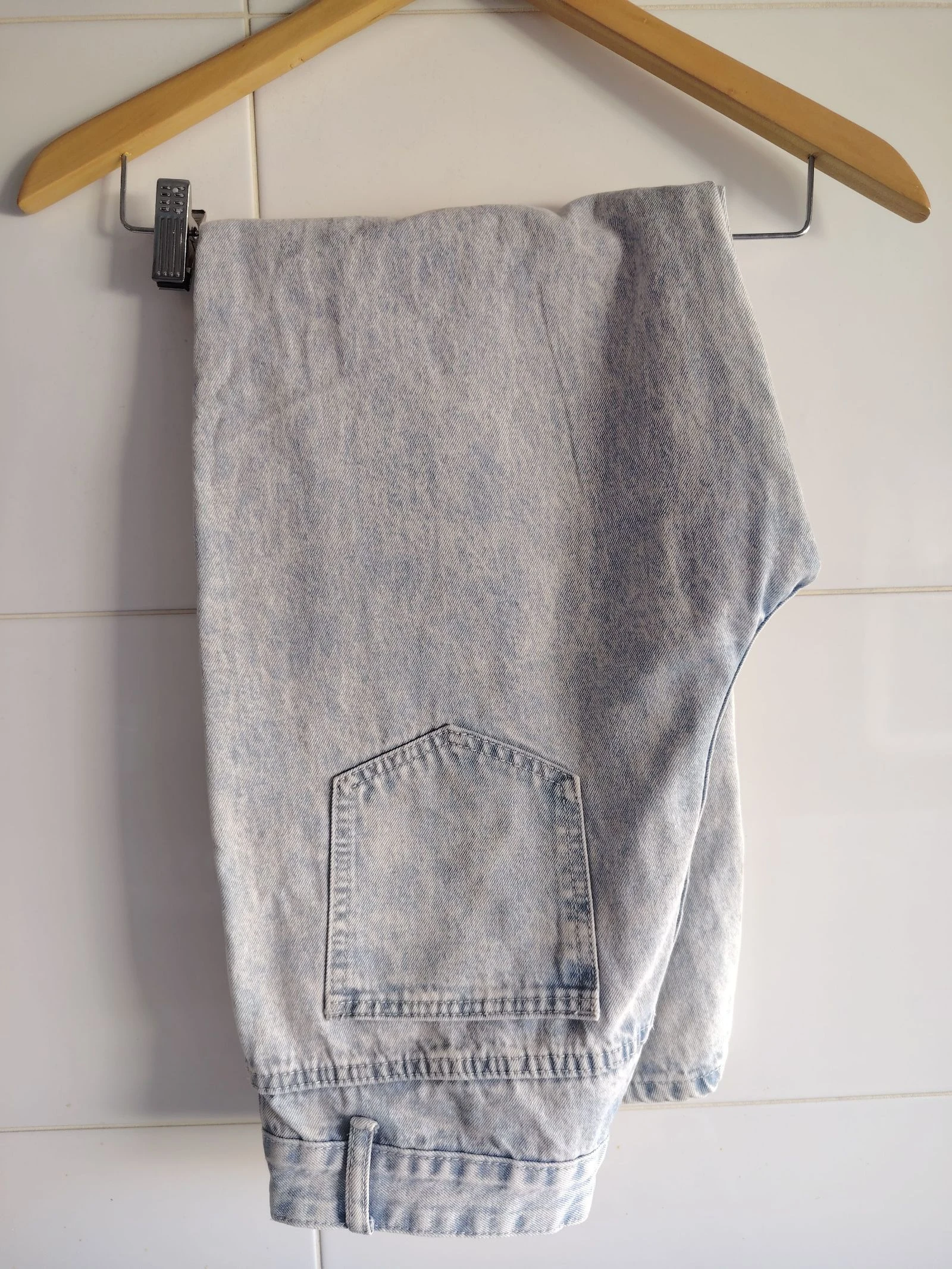 Jean mom fit bleu clair déchiré – Taille 38 – Neuf – photo 6